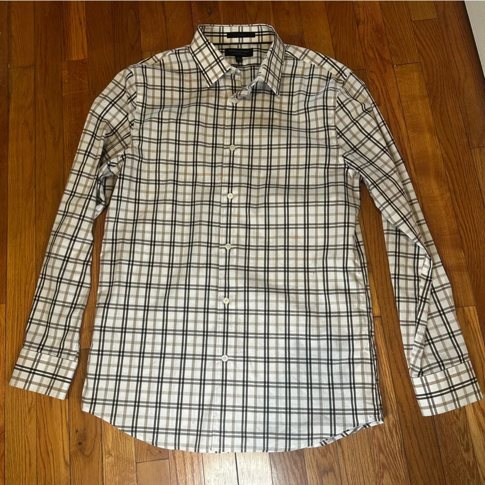 Banana Republic Shirt Men’s M Slim Fit Wrinkle Resistant Button-Up Long‎ Sleeve